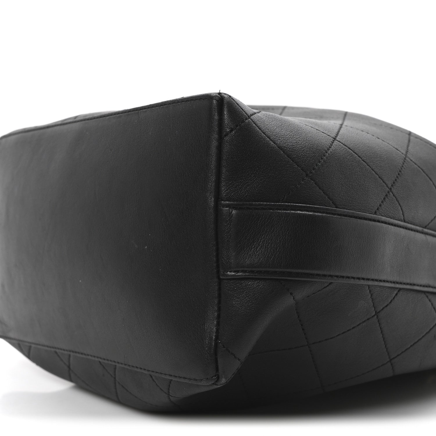 Chanel Calfskin Quilted Small On My Shoulder Drawstring Bag Black 10 of 11