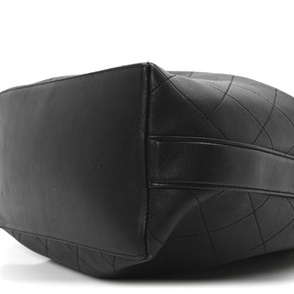 Chanel Calfskin Quilted Small On My Shoulder Drawstring Bag Black 10 of 11