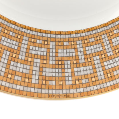 Hermes Porcelain Mosaique Au 24 Gold Dinner Plate Set of 2 5 of 7