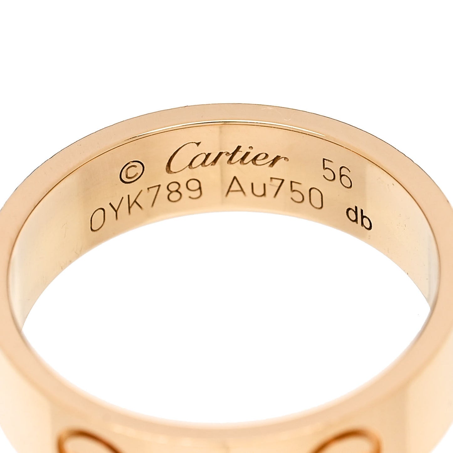 18K Yellow Gold 5.5mm LOVE Ring 56 7.75