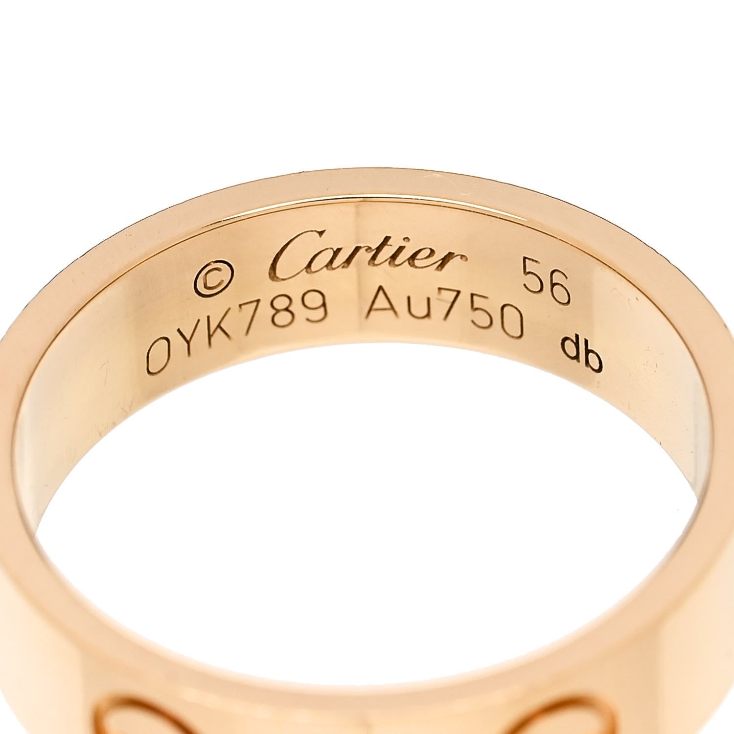 Cartier 18K Yellow Gold 5.5mm LOVE Ring 56 7.75 4 of 5