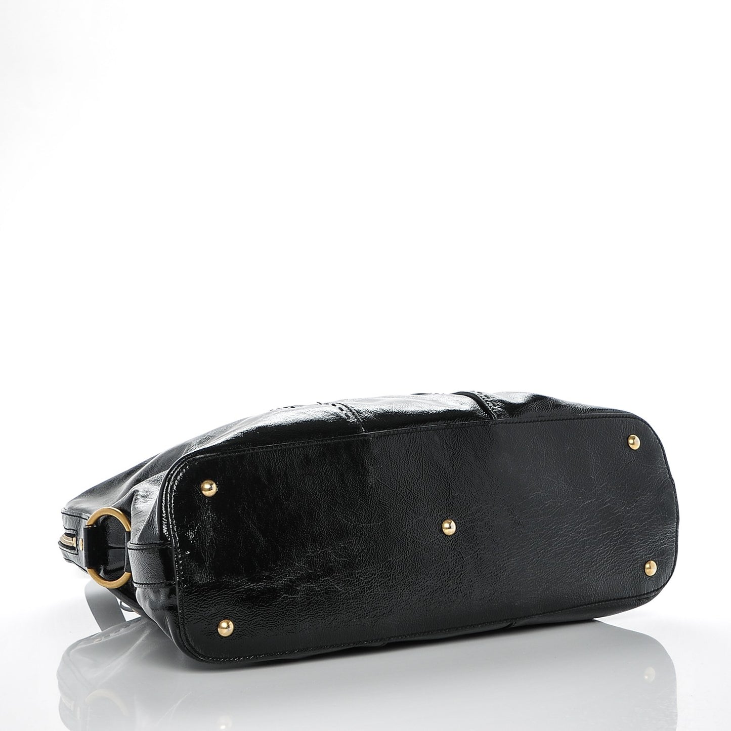 Patent Calfskin Oversized Muse Black