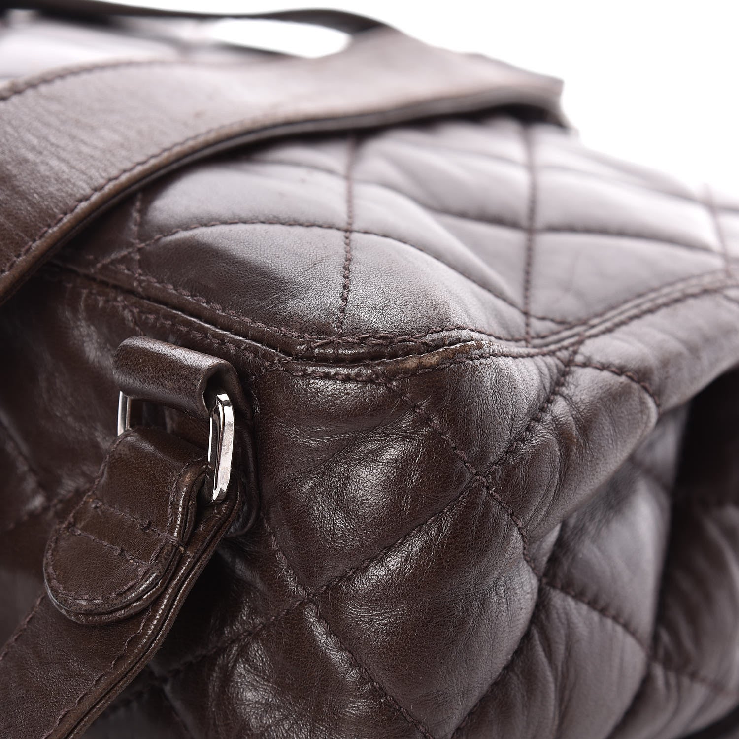 Chanel Lambskin Quilted Backpack Brown 18 of 20