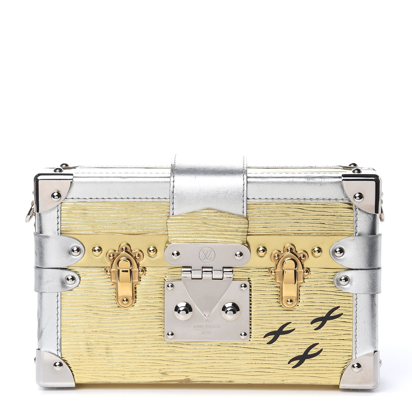 Metallic Epi Petite Malle Gold