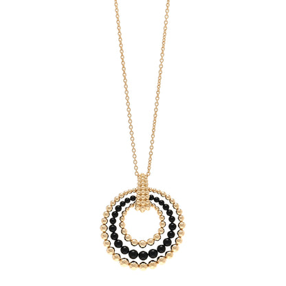 Van Cleef & Arpels 18K Yellow Gold Onyx Perlee Couleurs Transformable Long Necklace 4 of 5