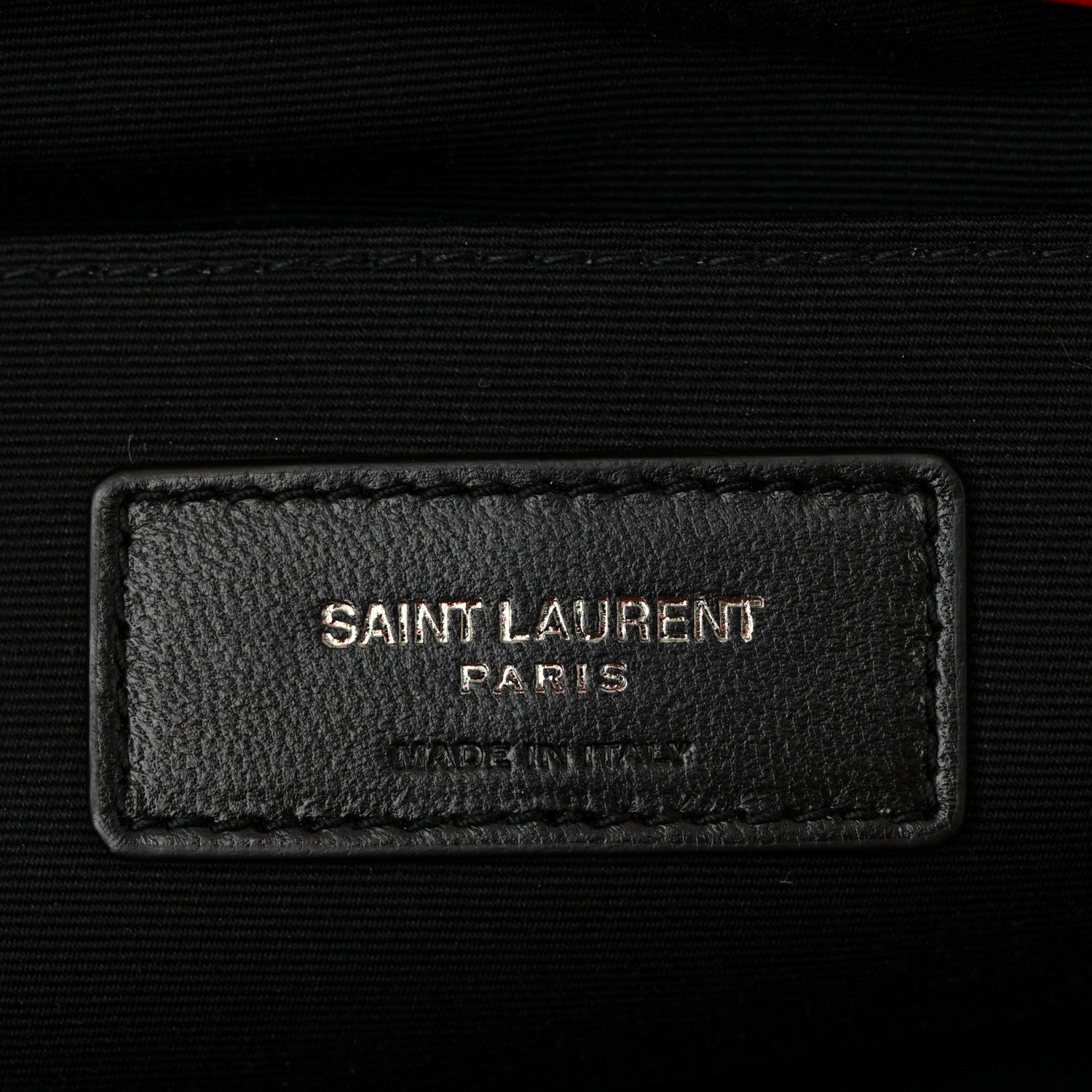 Saint Laurent Lambskin Patchwork Monogram Jamie Document Holder Red 6 of 11