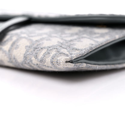 Christian Dior Oblique Saddle Chain Long Wallet Grey 10 of 11