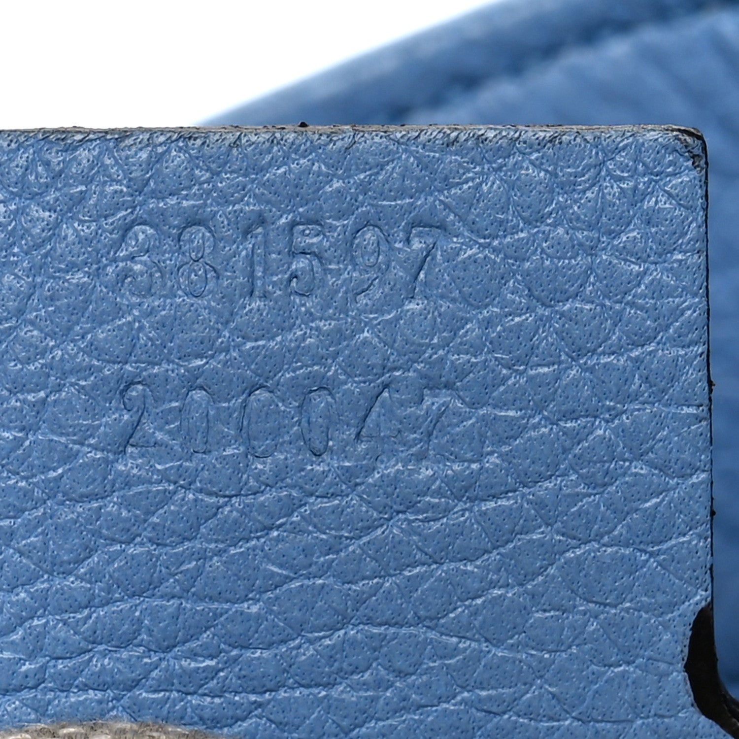 Gucci GG Monogram Calfskin Bucket Bag Blue 9 of 14
