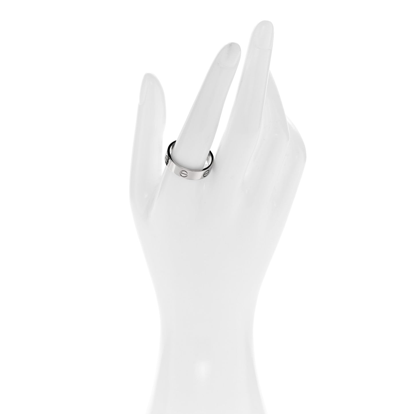 18K White Gold 5.5mm LOVE Ring 62 10