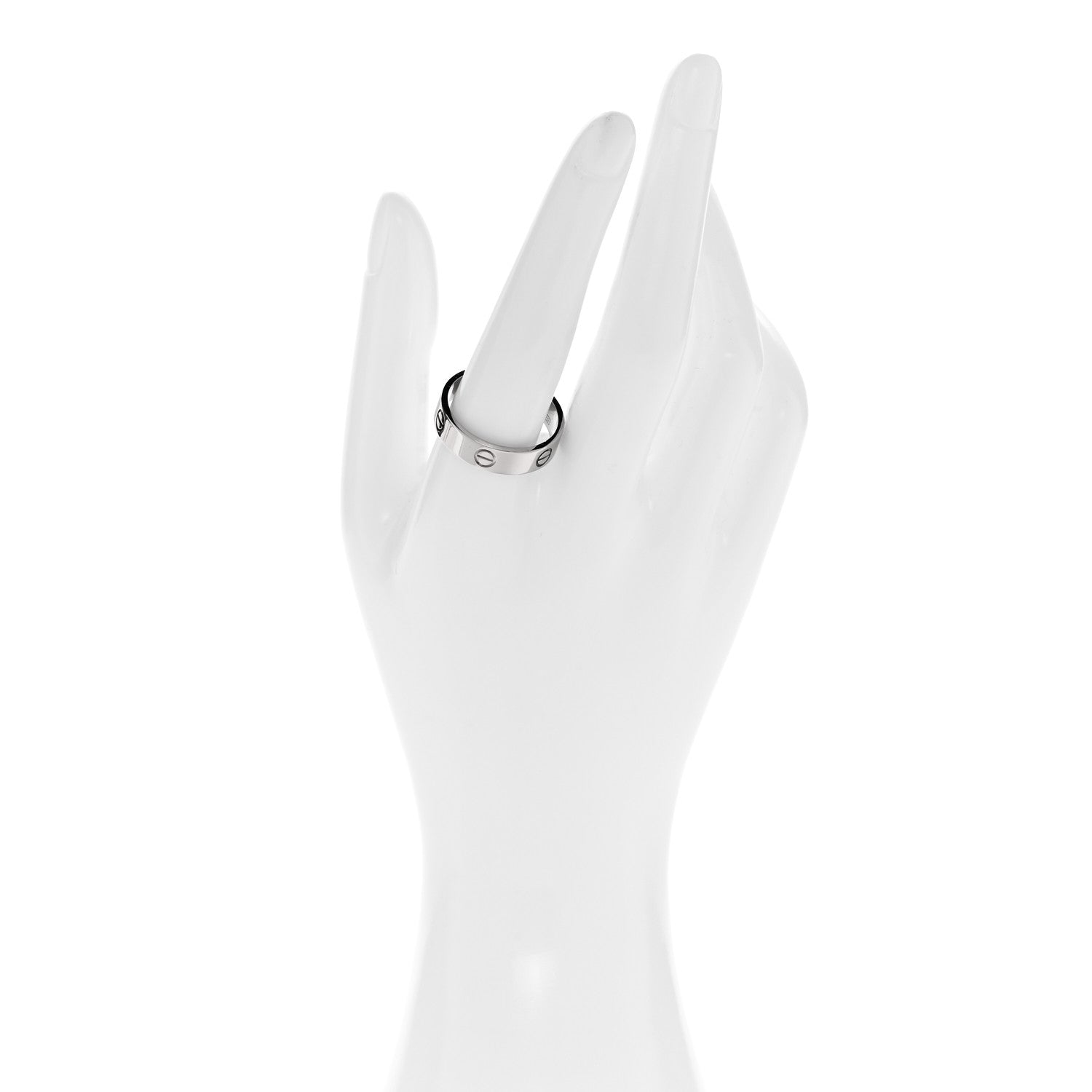 Cartier 18K White Gold 5.5mm LOVE Ring 62 10 2 of 4