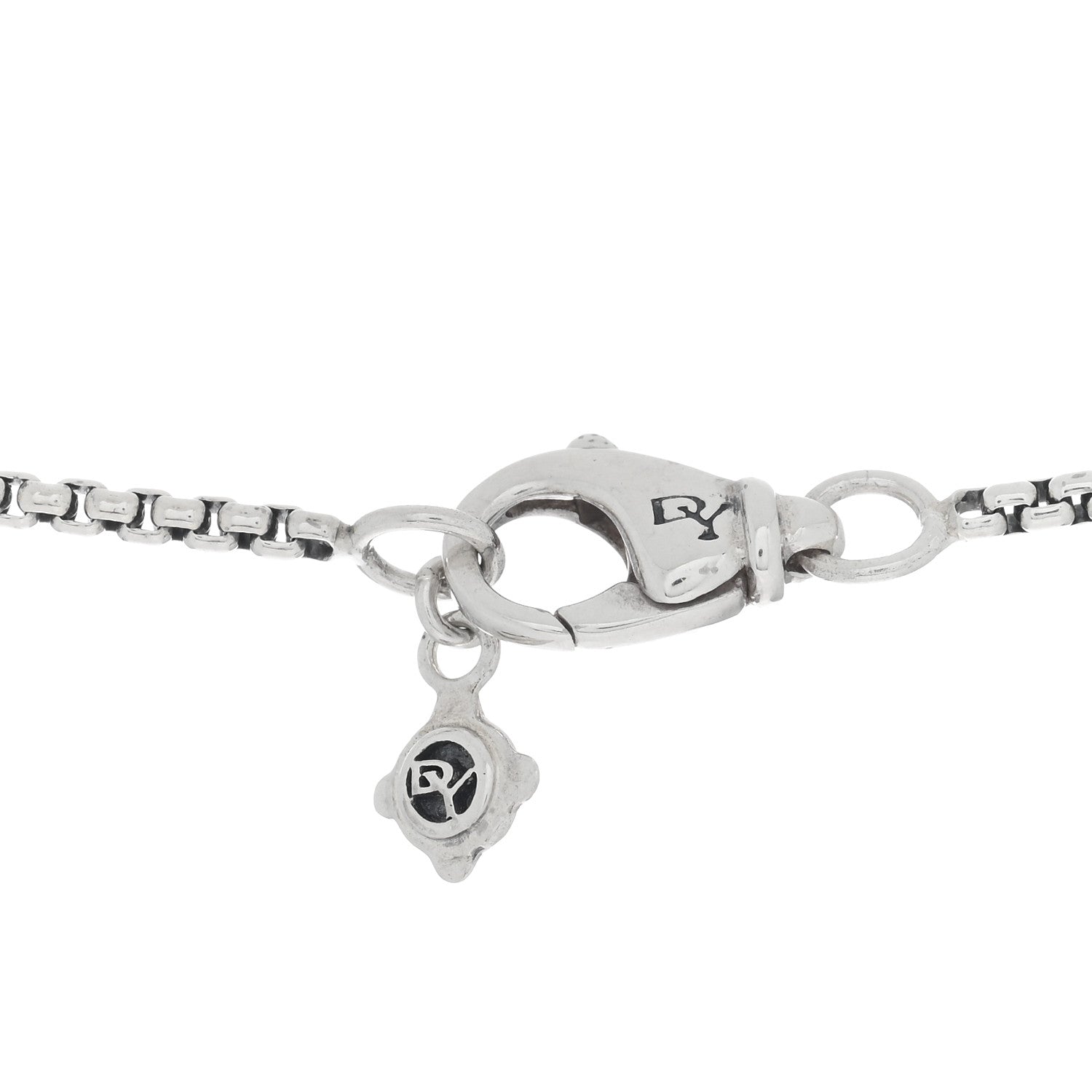 David Yurman DAVID YURMAN Sterling Silver Diamond Pave 7mm Petite Albion Pendant Necklace 4 of 4