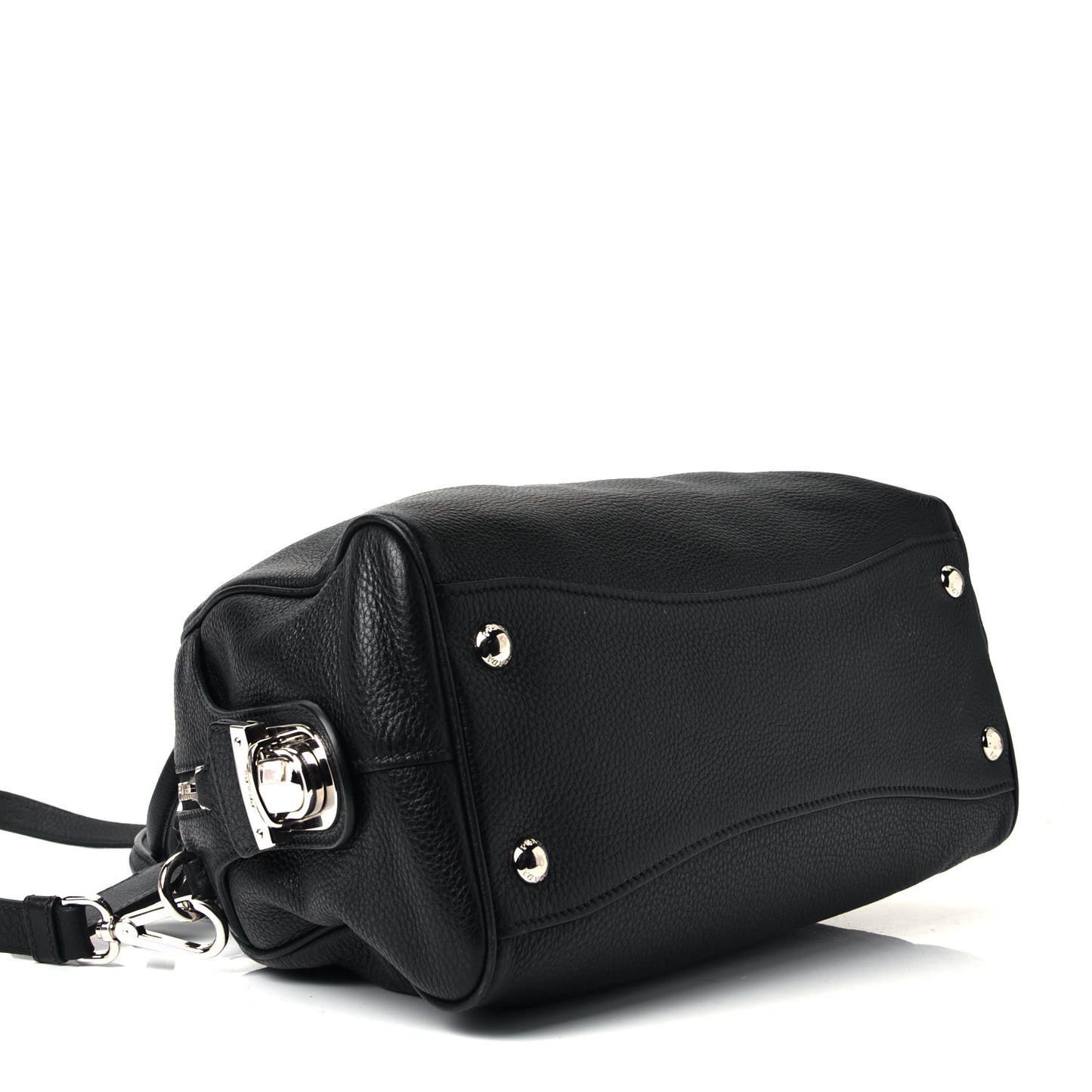Vitello Daino Shopping Satchel Black