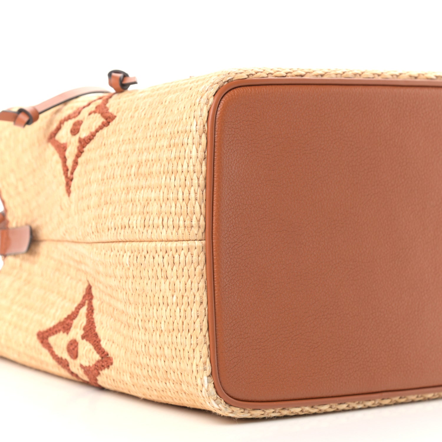 Louis Vuitton Raffia Calfskin Monogram Neonoe MM Tan 7 of 10