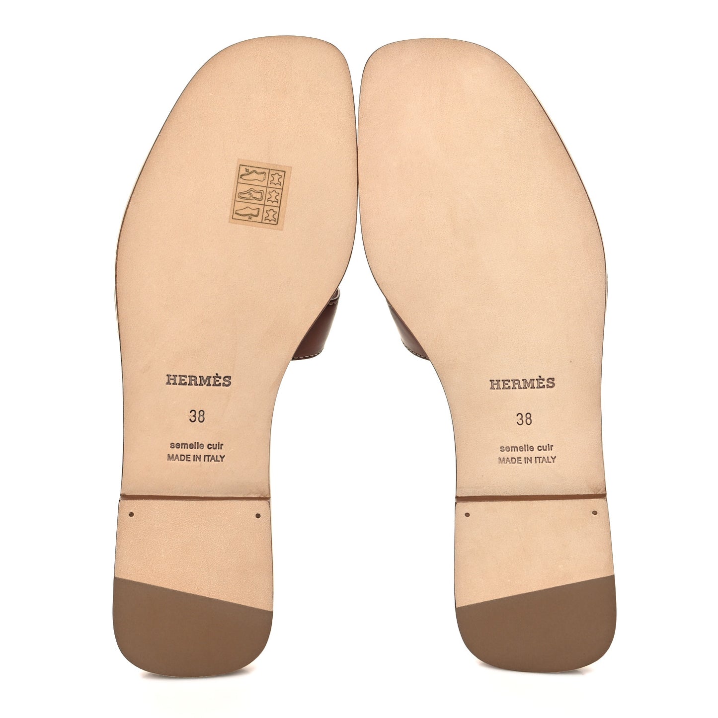 Box Calfskin Oran Sandals 38 Gold