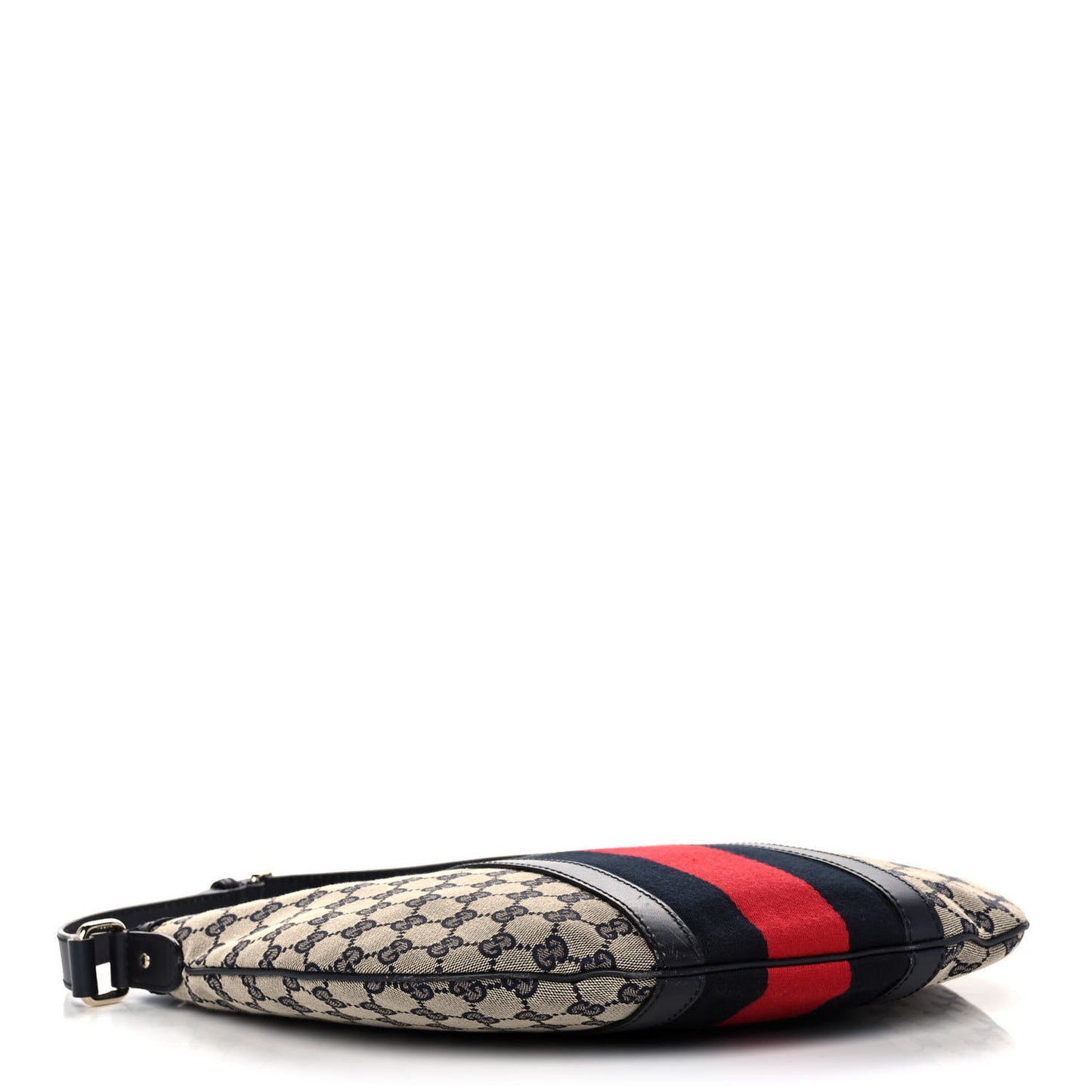 Monogram Vintage Web Medium Half Moon Hobo Navy