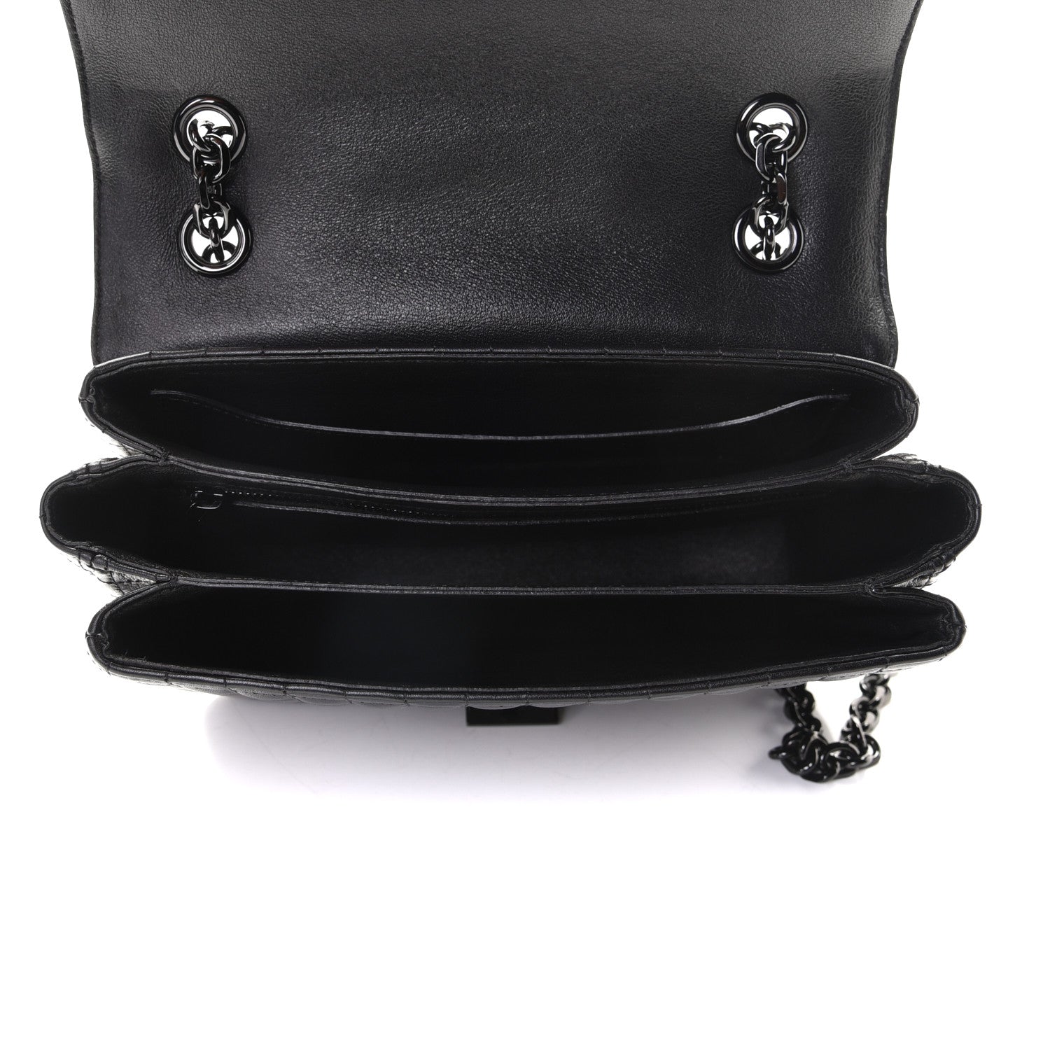 Celine Calfskin Quilted Medium C Bag Black 5 of 6