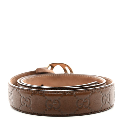 Gucci Guccissima Interlocking G Belt 85 34 Chocolate 2 of 5