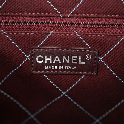 Chanel Caviar Quilted Deauville Bowling Bag Blue 6 of 13