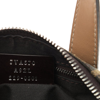 Fendi Recycled Fabric Jacquard Vitello Grace FF 1974 Mini O'Lock Bowling Bag Tobacco Moro Sand 7 of 10