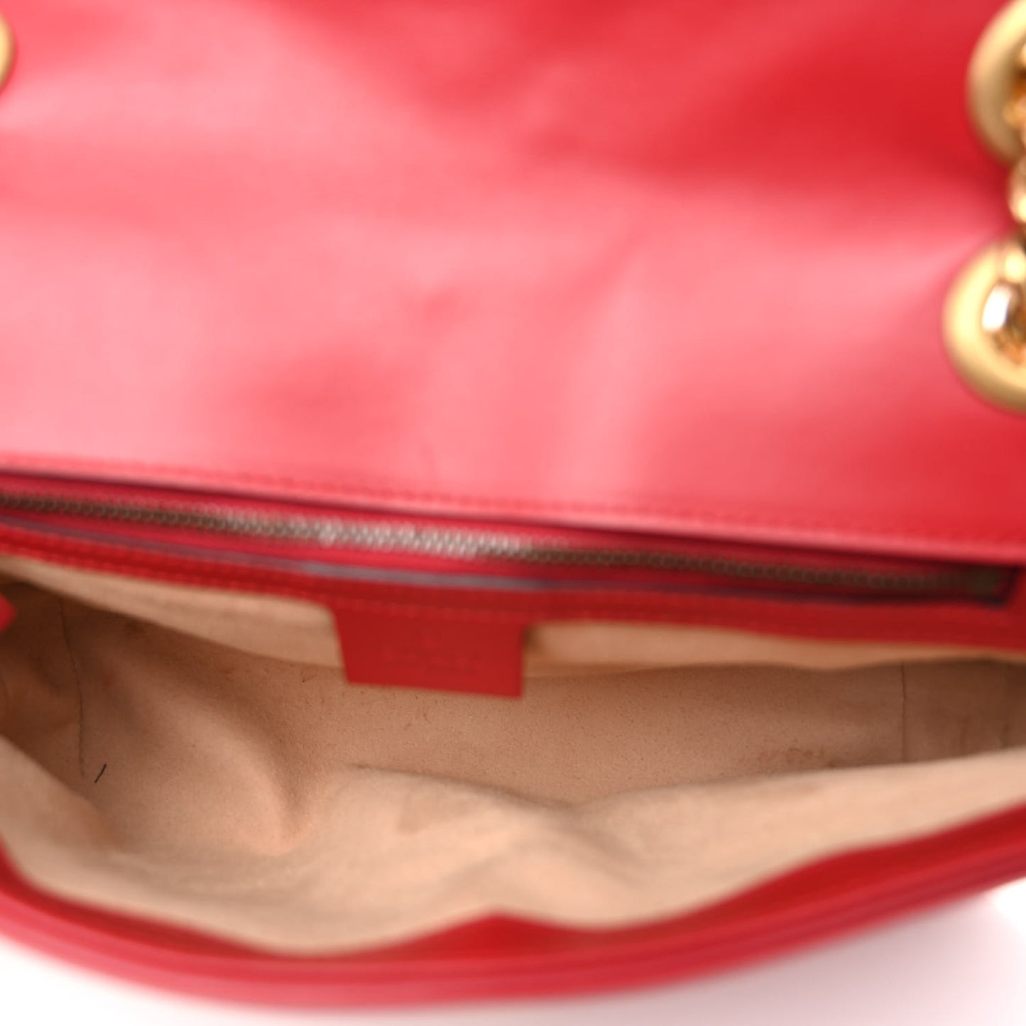 Calfskin Matelasse Small GG Marmont Shoulder Bag Hibiscus Red