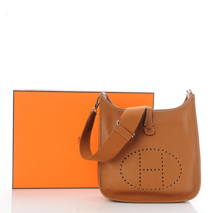 Hermes Taurillon Clemence Evelyne III PM Gold 8 of 8