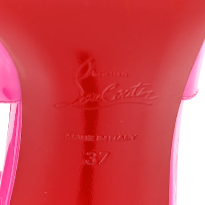 Christian Louboutin Patent Hot Chick Slingback 70 Pumps 37 Bolerose 8 of 9
