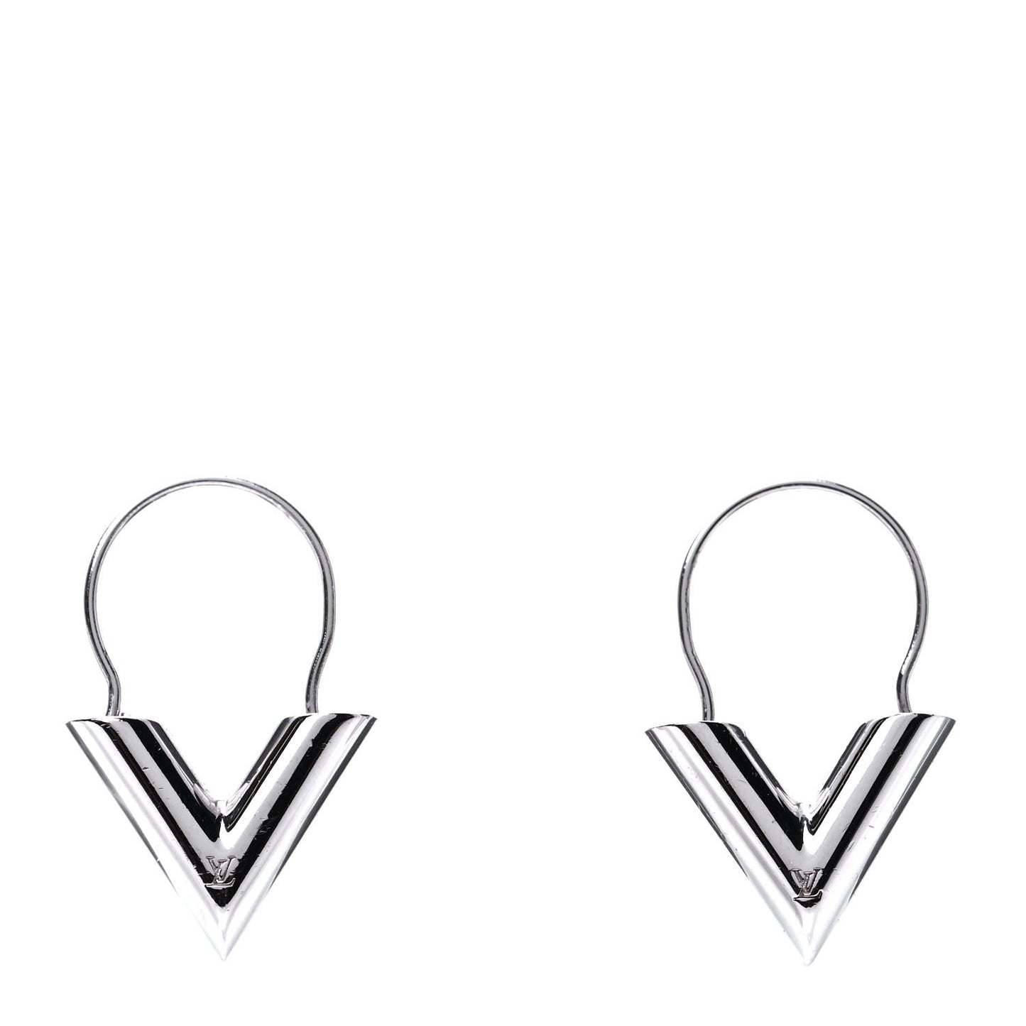 Essential V Hoop Earrings Silver