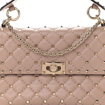 Valentino Garavani Lambskin Medium Rockstud Spike Shoulder Bag Poudre 9 of 9