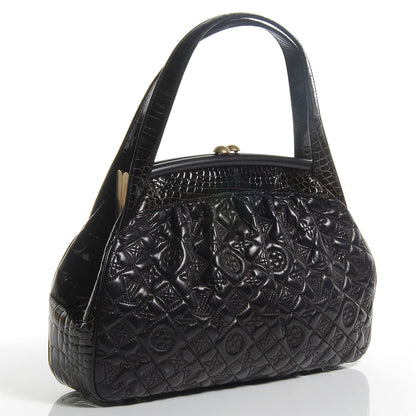 Louis Vuitton Monogram Vienna Alligator Sac Fermoir GM Aubergine 2 of 8