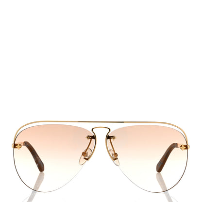 Louis Vuitton Monogram Grease Sunglasses Z1366E Gold 2 of 8