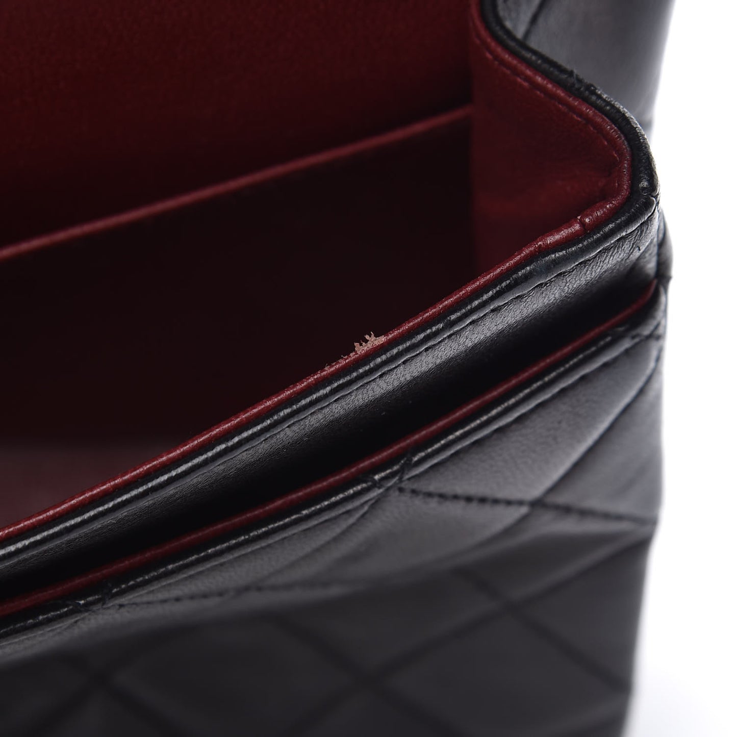 Lambskin Quilted Small Double Flap Black