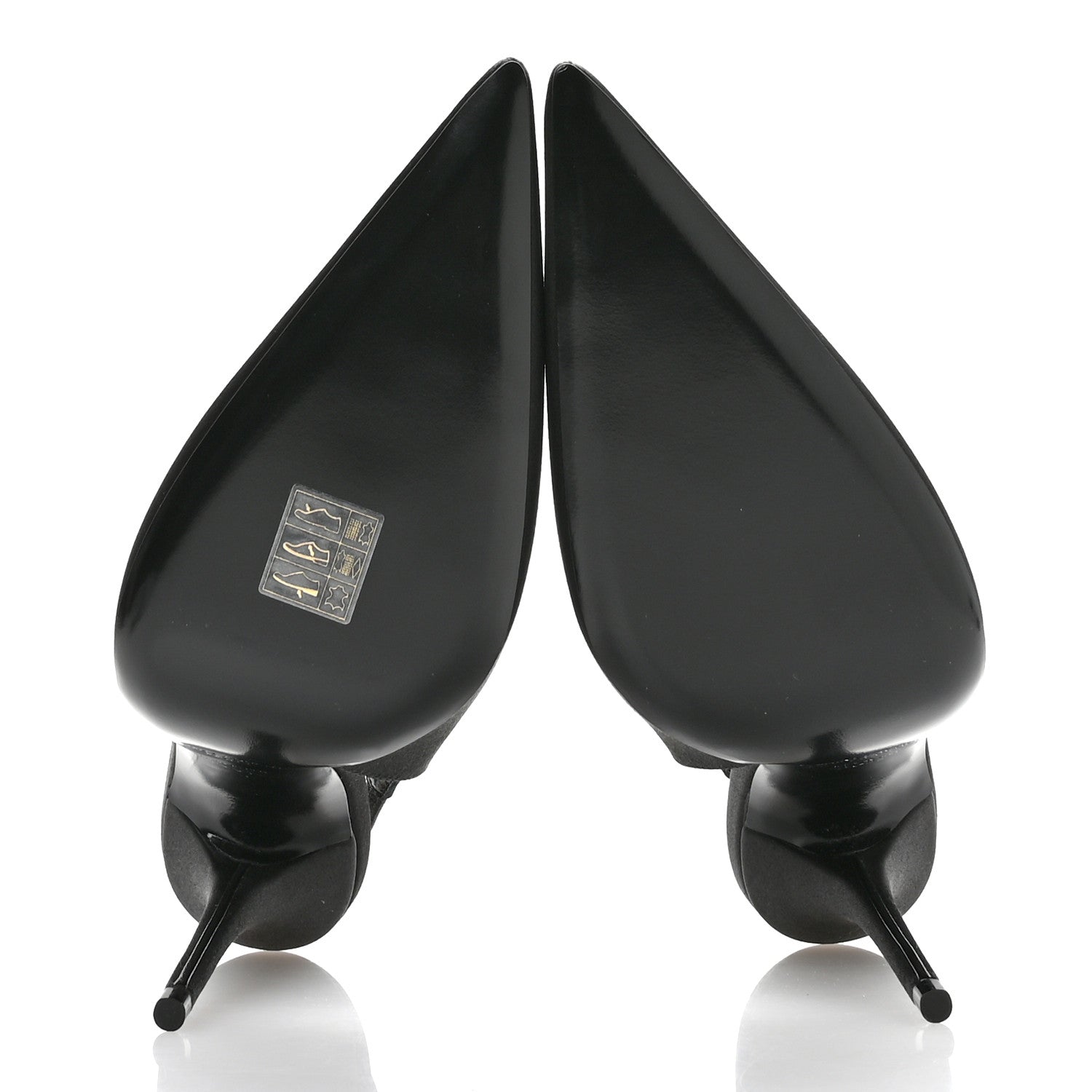 Saint Laurent Silk Satin Lentracte 110 Slingback Pumps 36.5 Black 6 of 9