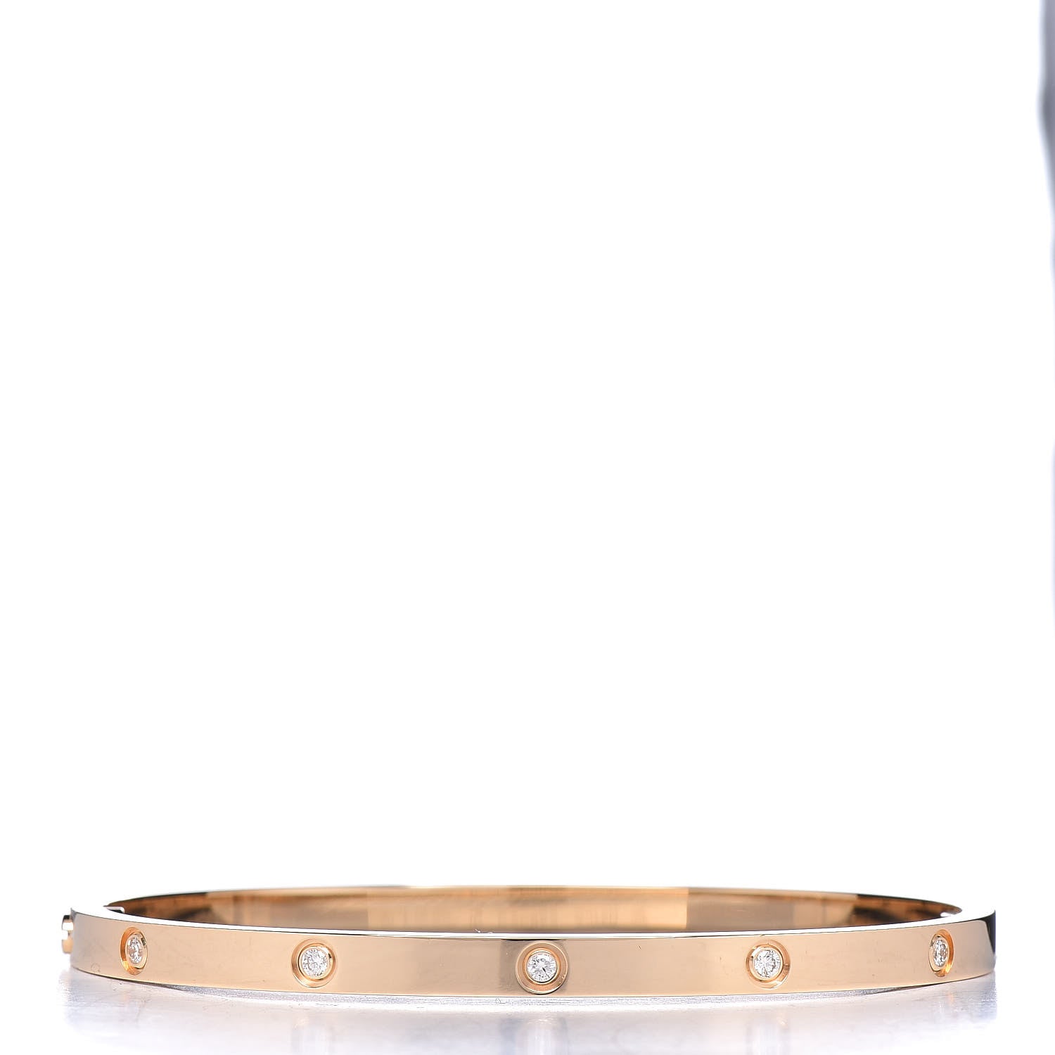 Cartier 18K Yellow Gold 10 Diamond Small LOVE Bracelet 16 3 of 5