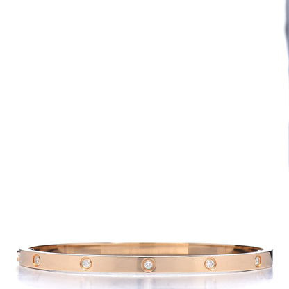 Cartier 18K Yellow Gold 10 Diamond Small LOVE Bracelet 16 3 of 5