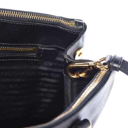 Prada Saffiano Small Galleria Double Zip Tote Black 8 of 15