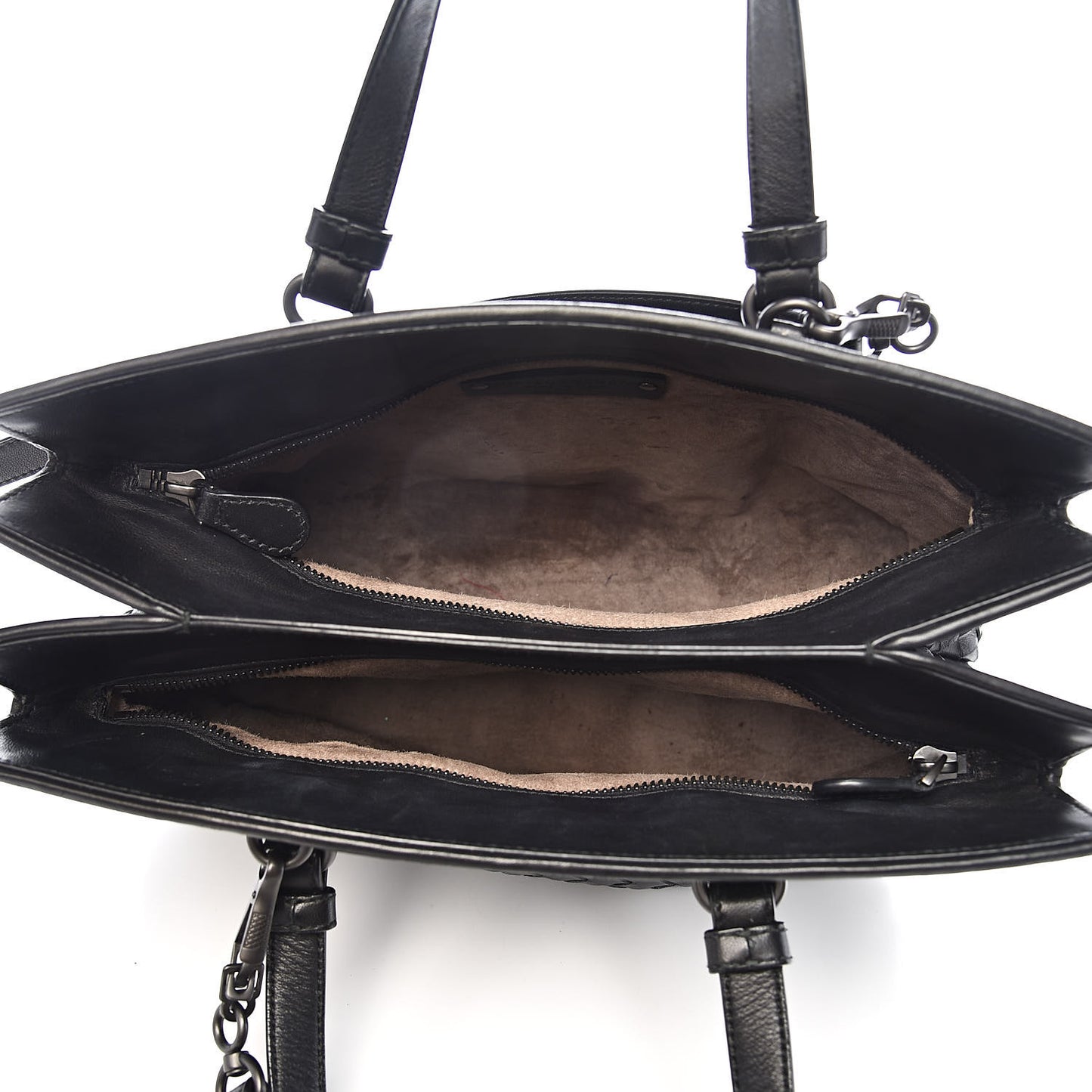 Nappa Intrecciato Small Accordion Tote Black