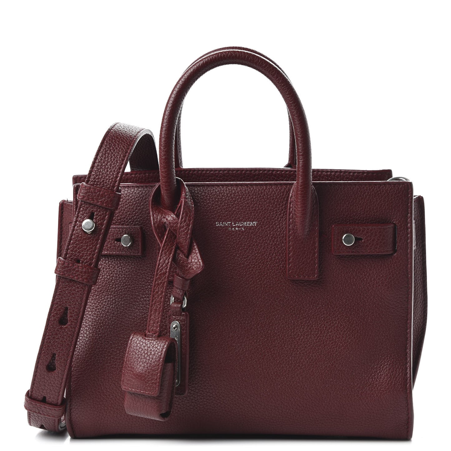 Grained Calfskin Nano Sac De Jour Souple Palissandre