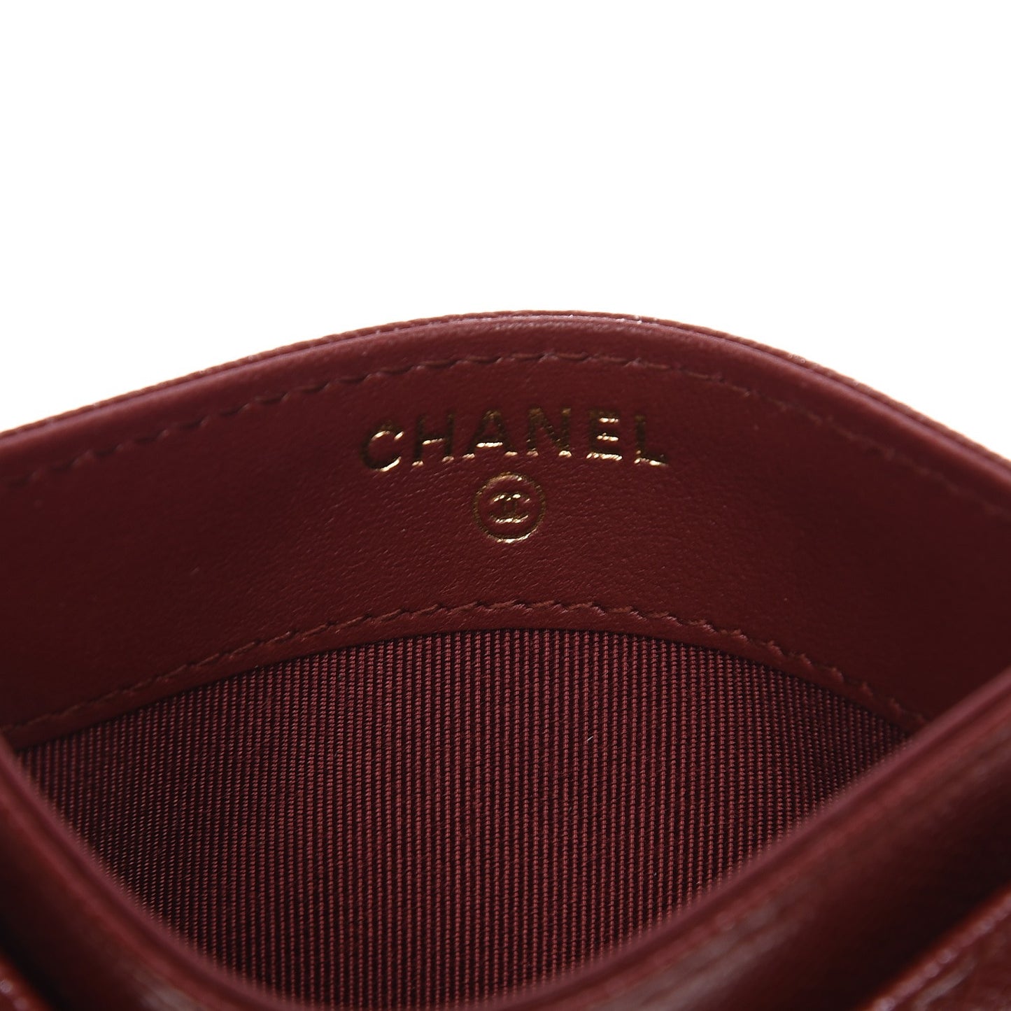 Caviar Quilted Card Holder Red