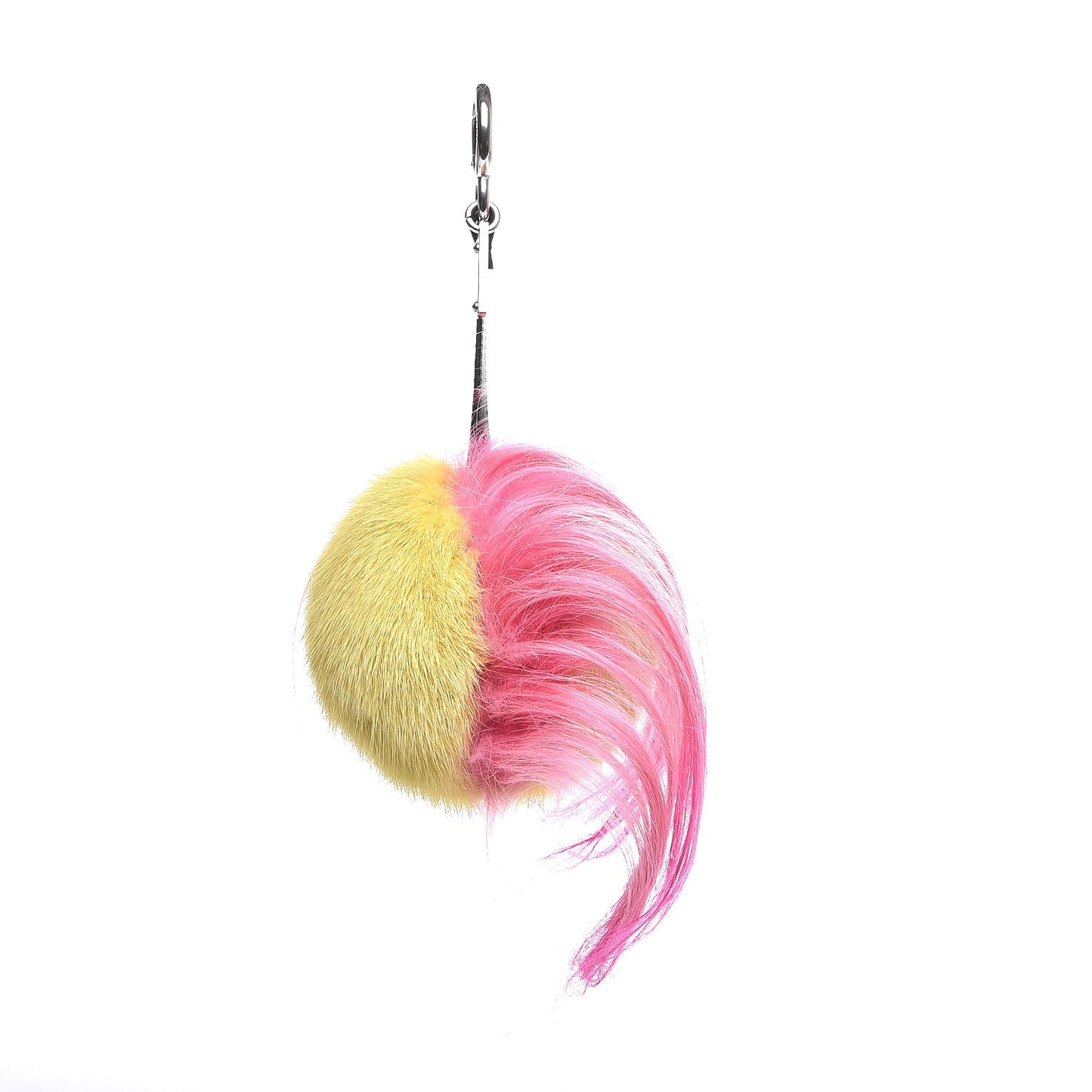 Mink Goat Fur Nappa QuTweet Coolibri Bag Bug Charm Verde Acido Fuxia Multicolor Black