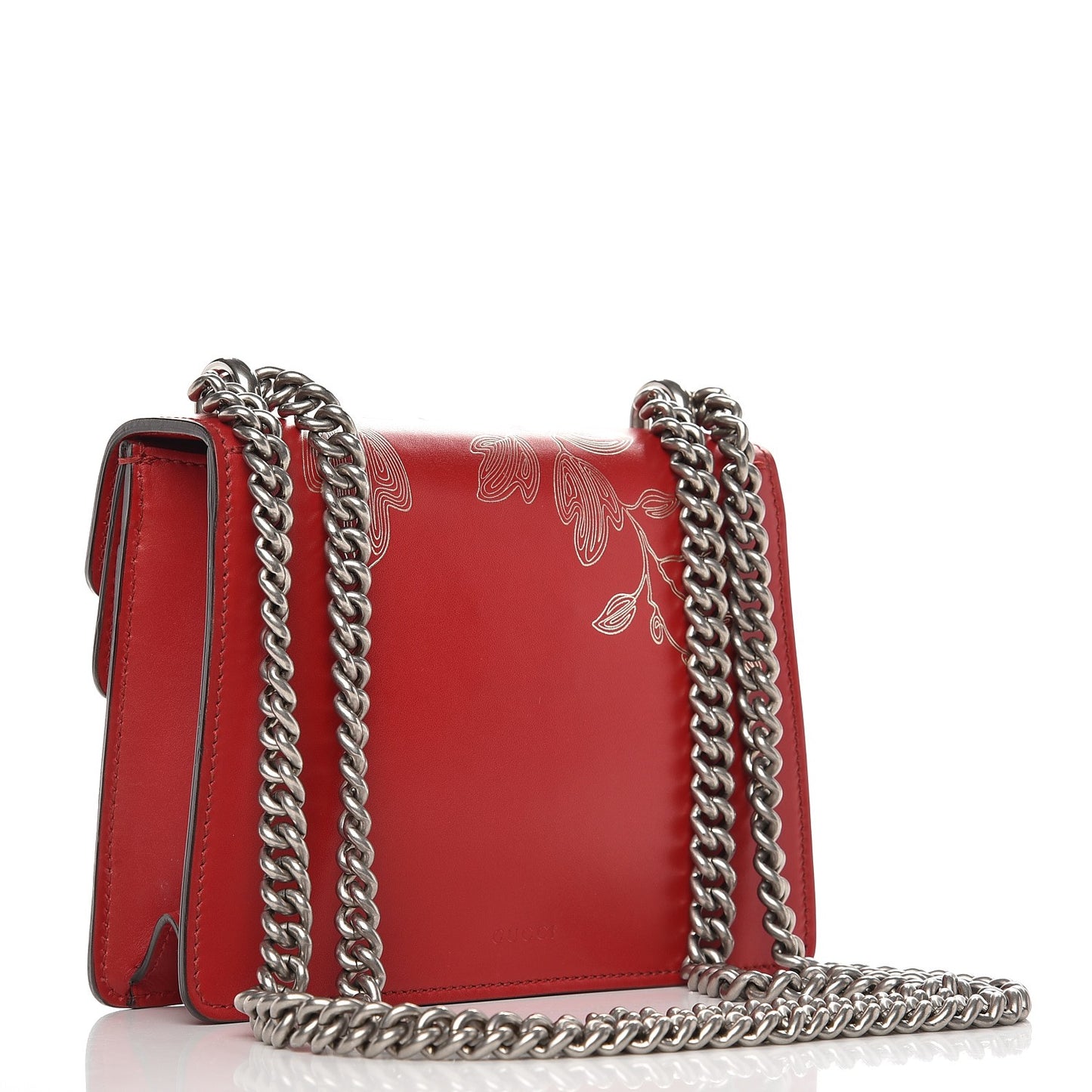 Calfskin Chinese New Year Mini Dionysus Shoulder Bag Hibiscus Red