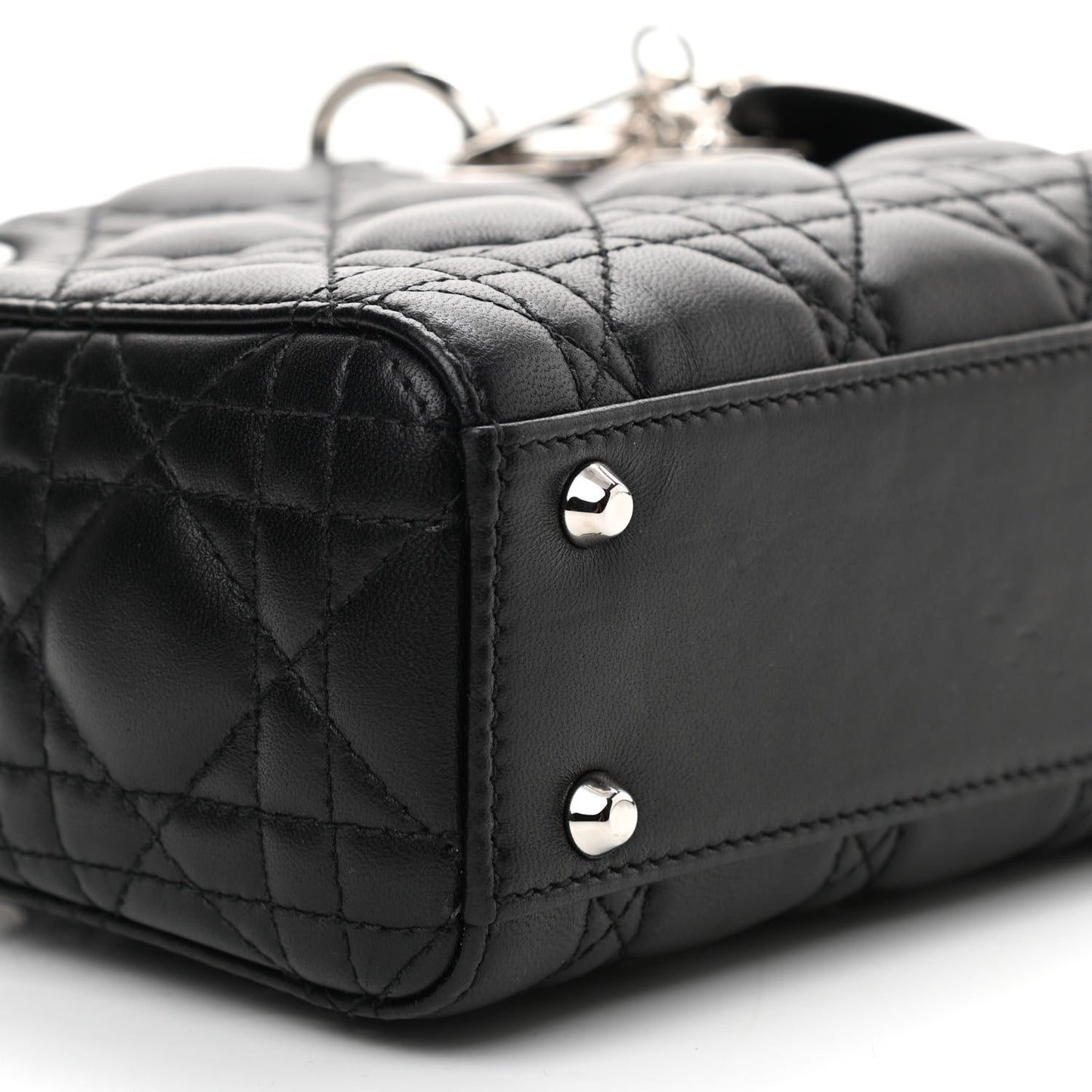 Lambskin Cannage Mini Lady Dior Black