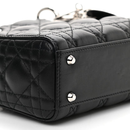 Christian Dior Lambskin Cannage Mini Lady Dior Black 7 of 8