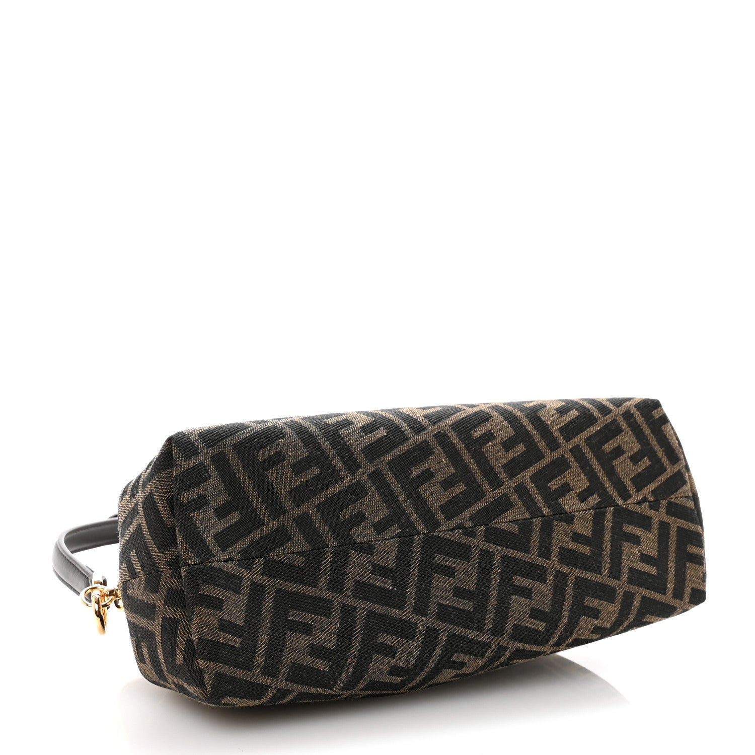 Fendi Shiny Nappa Fabric Jacquard FF 1974 Midi Fendi Tobacco Moro Ebano 4 of 10
