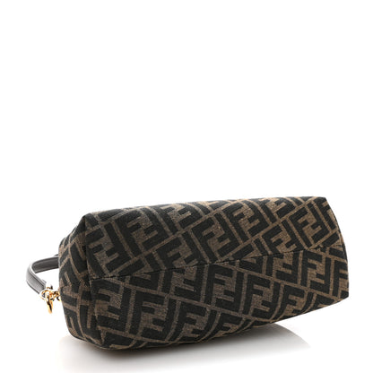 Fendi Shiny Nappa Fabric Jacquard FF 1974 Midi Fendi Tobacco Moro Ebano 4 of 10