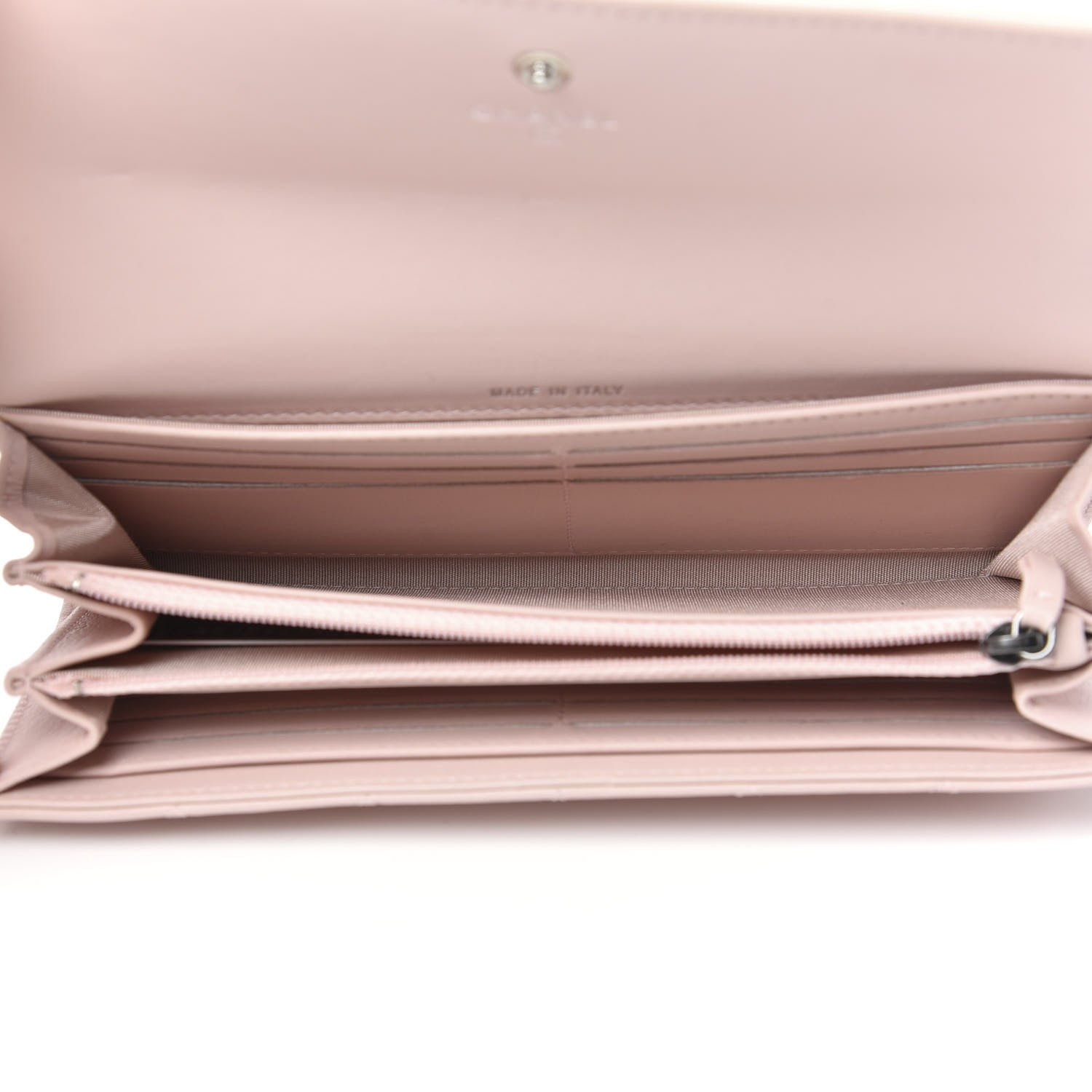 Chanel Grained Shiny Calfskin Quilted Boy Flap Wallet Light Pink 7 of 12