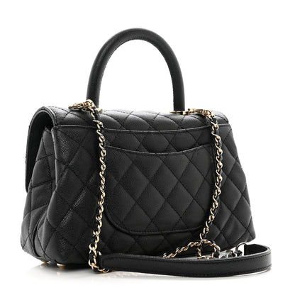 Chanel Caviar Quilted Mini Coco Handle Flap Black 3 of 10