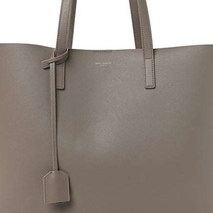 Saint Laurent Calfskin Large Shopping Tote Oyster Gray 9 of 11