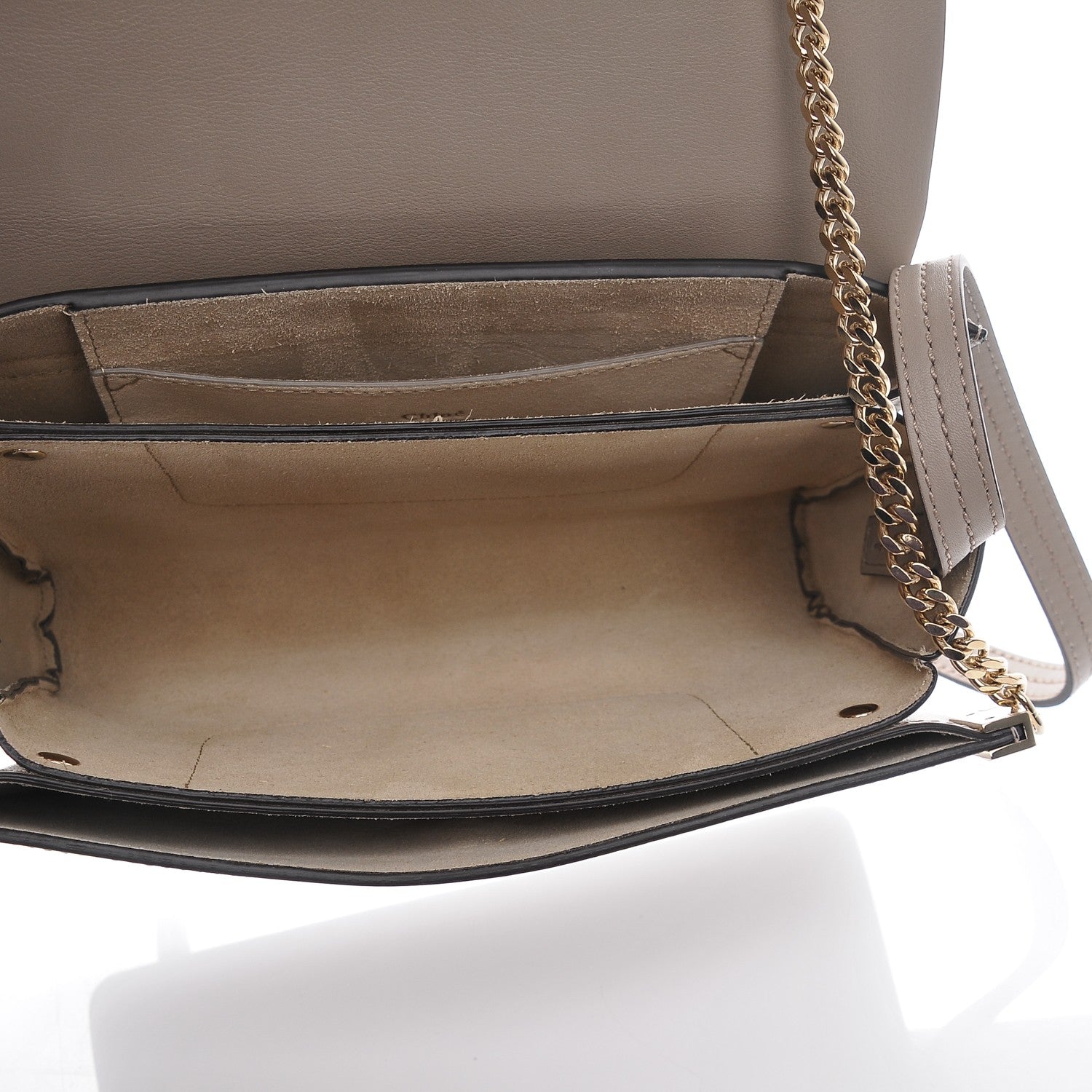 Chloe Suede Calfskin Small Faye Shoulder Bag Motty Grey 5 of 7
