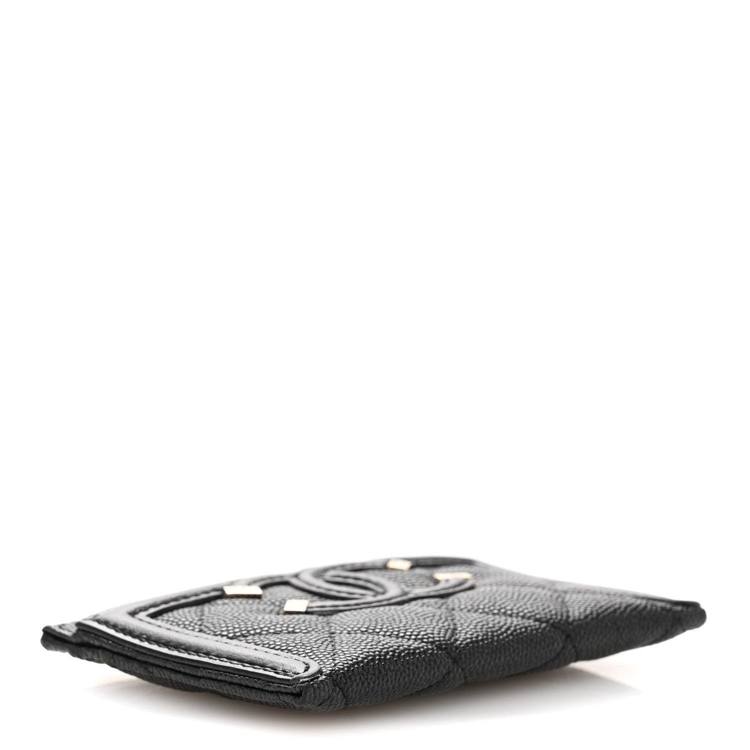 Chanel Caviar Quilted Filigree Card Holder Black 4 of 11