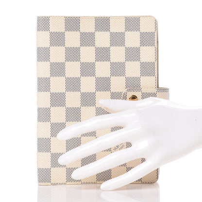 Louis Vuitton Damier Azur Medium Ring Agenda Cover 2 of 8